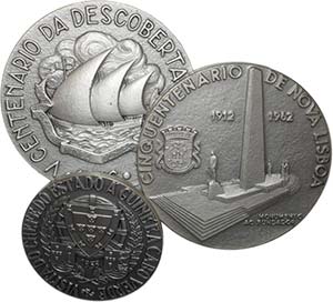 Medalhas - Lote (3 Medalhas) Euclides Prata ... 