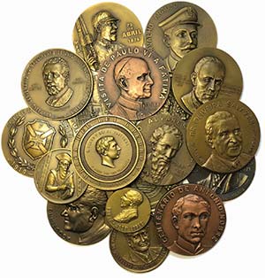 Medals - Lot (18 Medals) - Escultor Inácio ... 