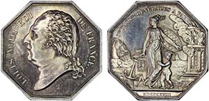 Silver - 1818 - Barre F. - obverse: LOUIS ... 