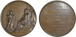 Medalhas - Cobre - 1829 - Dedicada pela ... 