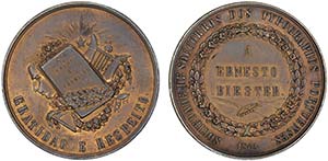 Medalhas - Cobre - 1864 - IANM - Sociedade ... 