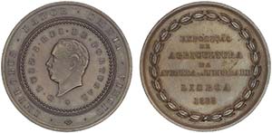Medalhas - Cobre - 1888 - Exposição de ... 