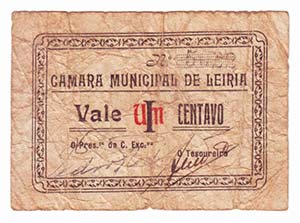 Emergency Paper Money - Portugal - Leiria; 1 ... 