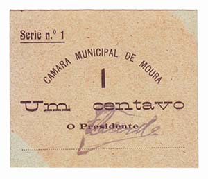 Emergency Paper Money - Portugal - Moura; 1 ... 