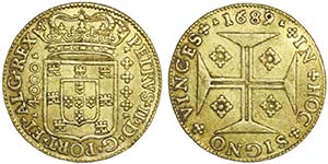 Ouro - Moeda 1689; G.99.02, JS P2.3; MBC+