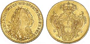 Ouro - Escudo 1778; ligeiros riscos para ... 