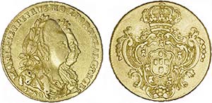 Gold - Meio Escudo 1780; G.21.03, JS M1.56; ... 