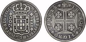 Doze Vinténs 1785; coroa alta; G.16.07; ... 