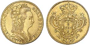 Gold - Meia Peça 1789; amoedação: 887; ... 