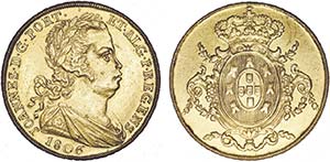 Gold - Peça 1806; cruz irradiada; G.32.05, ... 