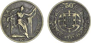 50 Centavos 1925; bronze-aluminium; ... 
