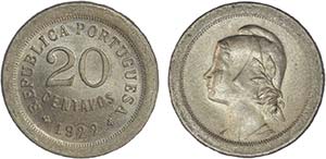 20 Centavos 1922; G.13.05; SOBERBA