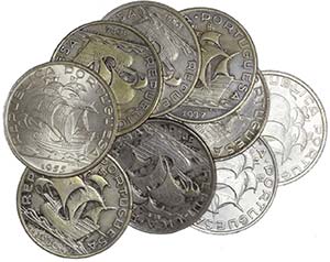 Lote (9 Moedas) - 10$00 1932, 1933, 1934, ... 