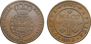 Macuta 1783; copper; Extremely Rare; ... 
