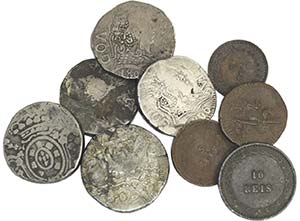 Lot (9 Coins) - D. Maria I: Rupia 1804, Goa ... 