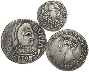 Lot (3 Coins) - Silver - D. Maria I and D. ... 