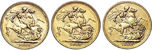 Lot (3 Coins) - Gold - Australia: Sovereign ... 