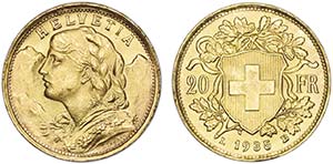 Lot (2 Coins) - Gold - France: 20 Francs ... 