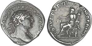 Roman - Trajan (98-117) - Denarius; (IMP ... 