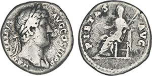Roman - Hadrian (117-138) - Denarius; ... 