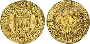 D. João II - Ouro - Espadim ou Meio Justo; ... 