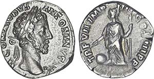 Roman - Commodus (177-192) - Denarius; M ... 