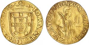 D. João III - Ouro - Meio São Vicente; ... 