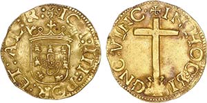 D. João III - Ouro - Cruzado Calvário; ... 