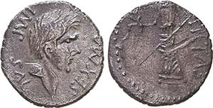 Roman - Republic - Sextus Pompey - Denarius; ... 