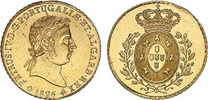 D. Pedro IV - Ouro - Peça 1826; limpa; ... 