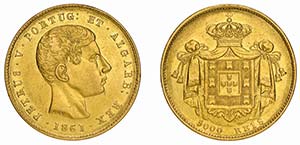 Portugal - D. Pedro V (1853-1861) - Gold - ... 