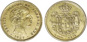 D. Pedro V - Ouro - 2000 Réis 1857; ... 