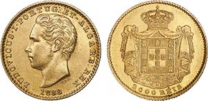 D. Luís I - Ouro - 2000 Réis 1888; Muito ... 