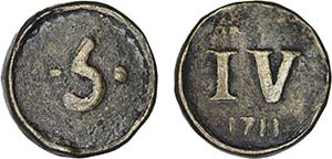 India - D. João V (1706-1750) - 5 Réis ... 
