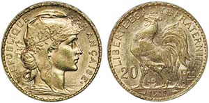 France - Gold - 20 Francs 1912; KM.857; ... 