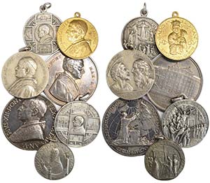 Papal Medals - Lot (7 Medals) - Pio XI: ano ... 