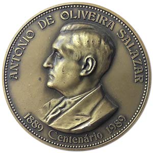 Medals - Bronze - António Oliveira Salazar, ... 