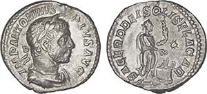 Roman - Elagabalus (218-222) - Denarius; IMP ... 