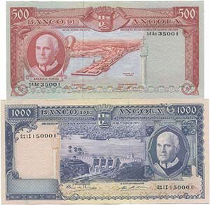 Paper Money - Angola - Lot (2 Notes) - Banco ... 