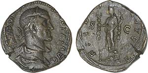 Roman - Maximinus I (235-238) - Sestertius; ... 
