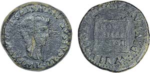 Ibero-Roman - Italica - Asse; Tiberius ... 