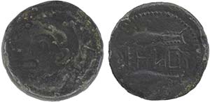 Ibero-Roman - Salacia - As; 150-50 BC; ... 