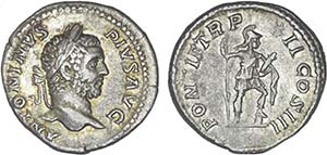 Roman - Caracalla (198-217) - Denarius; ... 