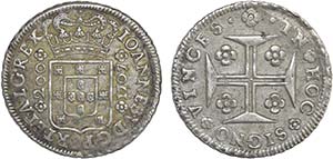 D. João V - Doze Vinténs 1707; G.73.01; MBC