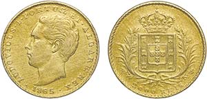 D. Luís I - Ouro - 2000 Réis 1865; ... 
