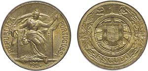 República - 1 Escudo 1924; G.24.01; SOBERBA
