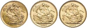 South Africa/Canada - Lot (3 Coins) - Gold - ... 