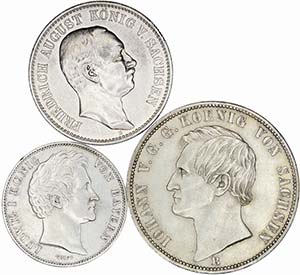German States - Lot (3 Coins) - Bavaria: 1 ... 