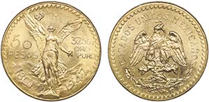 Mexico - Gold - 50 Pesos 1947; KM.481; ... 