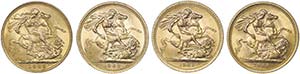Great Britain - Lot (4 Coins) - Gold - ... 
